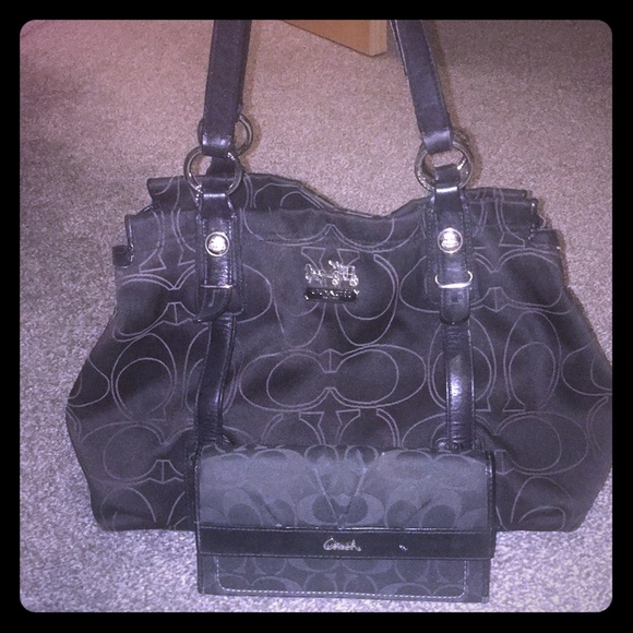 Authentic Coach handbag and wallet